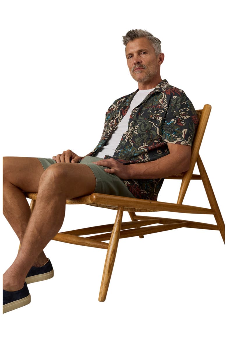 Bali Button-Up Camp Shirt, Alternate, color, RAINFOREST NIGHTS