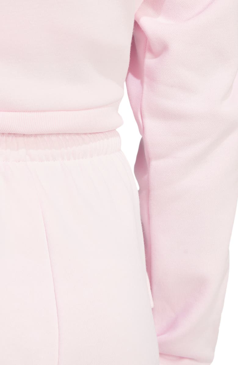 adidas Logo Cargo Sweat Shorts, Alternate, color, Clear Pink/ White