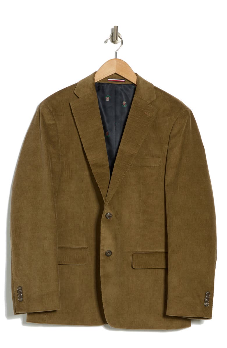Tommy Hilfiger Cotton Corduroy Blazer, Alternate, color, Taupe