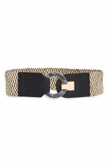 Vince Camuto Resin Buckle Stretch Woven Belt