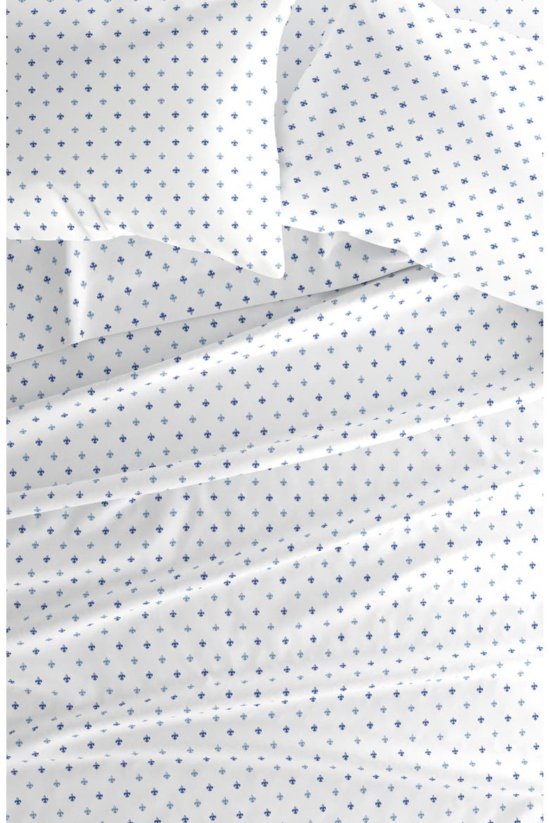 Premium Ultra Burst of Vines Pattern 4-Piece Bed Sheets Set, Alternate, color, NAVY LILY