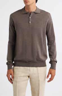 Aurélien Long Sleeve Cashwool® Polo Sweater