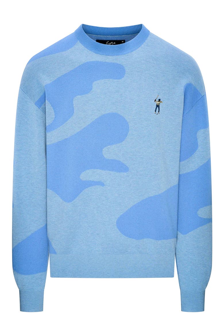 Camo Crew Sweater, Main, color, POLARIS BLUE