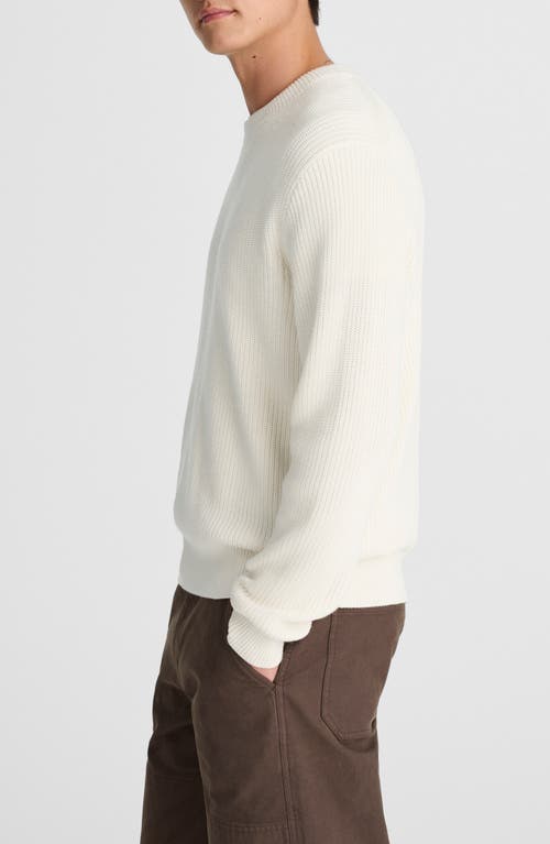 Madewell Cotton Shaker-stitch Crewneck Sweater In White