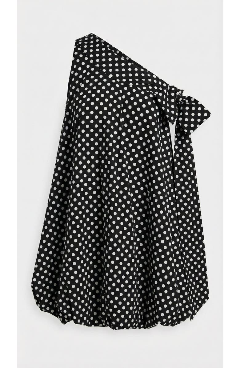 Elexiay Bow Bubble Polka Dot Dress, Alternate, color, Black