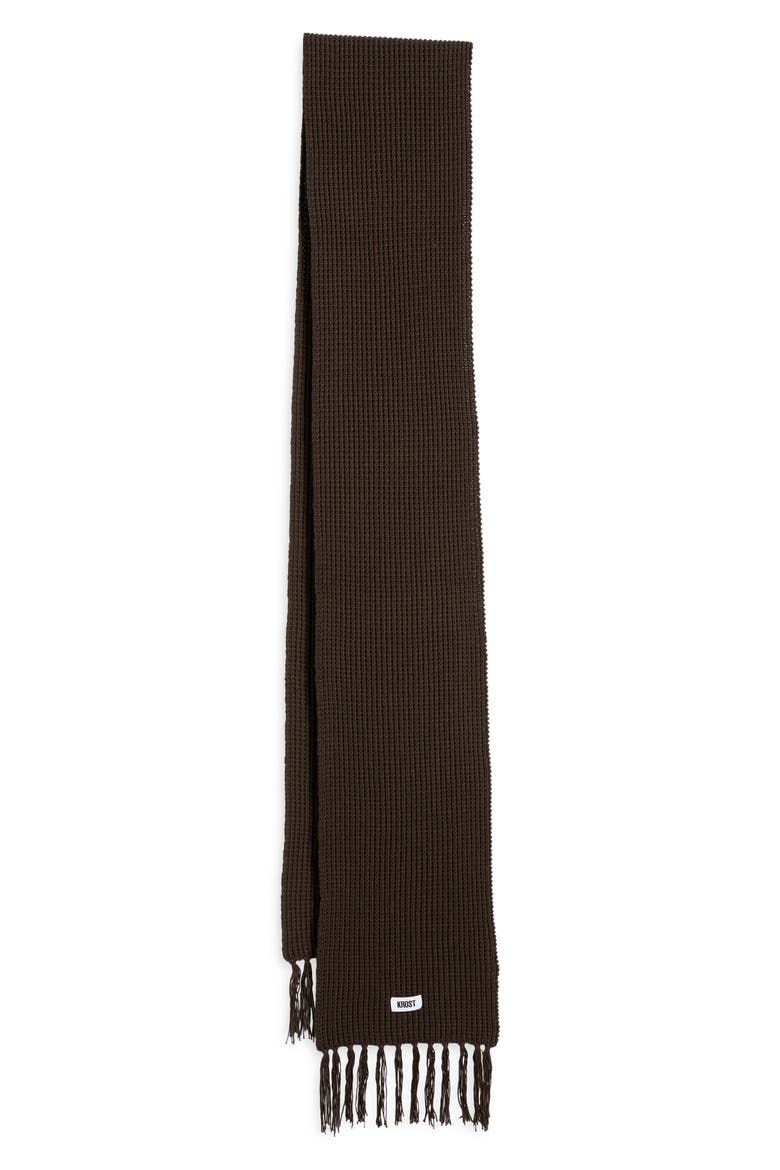 Brioche Knit Scarf, Alternate, color, DEMITASSE