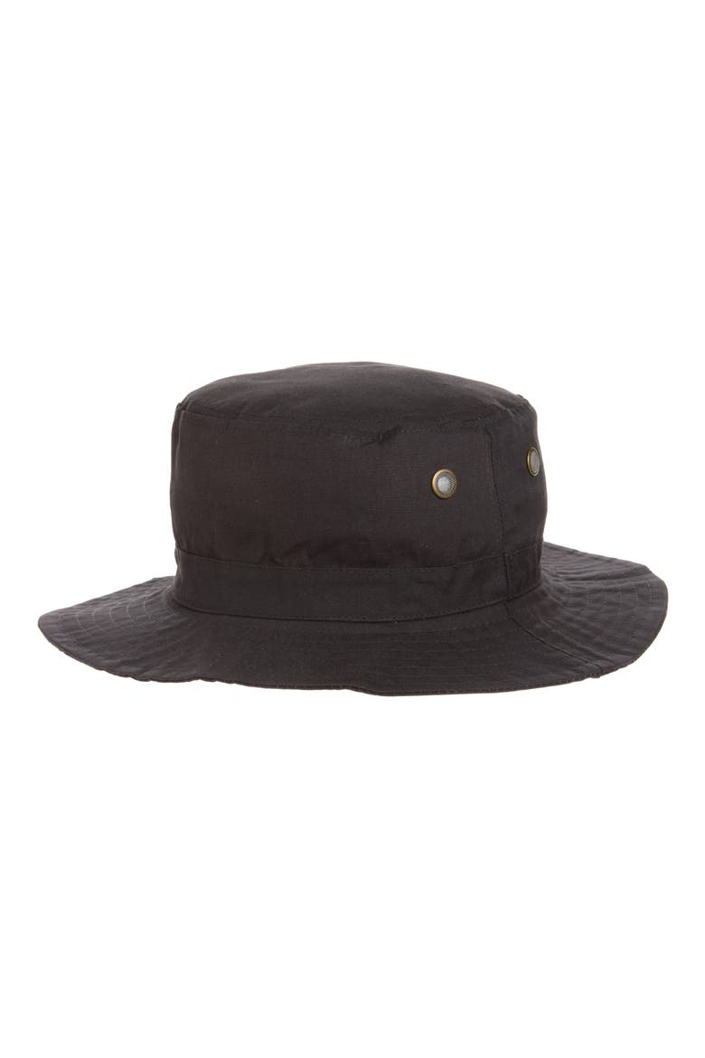 Distressed Cotton Boonie Hat, Main, color, CHARCOAL