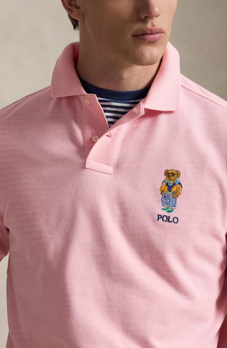 Polo Ralph Lauren Classic Fit Polo Bear Cotton Piqué Polo, Alternate, color, Garden Pink-Summer Bear
