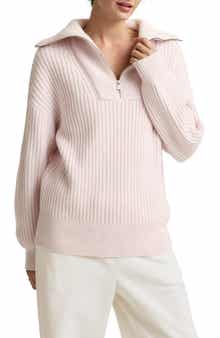 Rib Quarter Zip Sweater