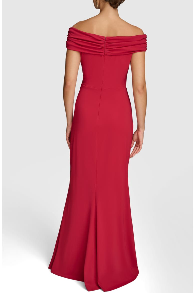 Ruffle Detail Off the Shoulder Gown, Alternate, color, METROPOLITAN