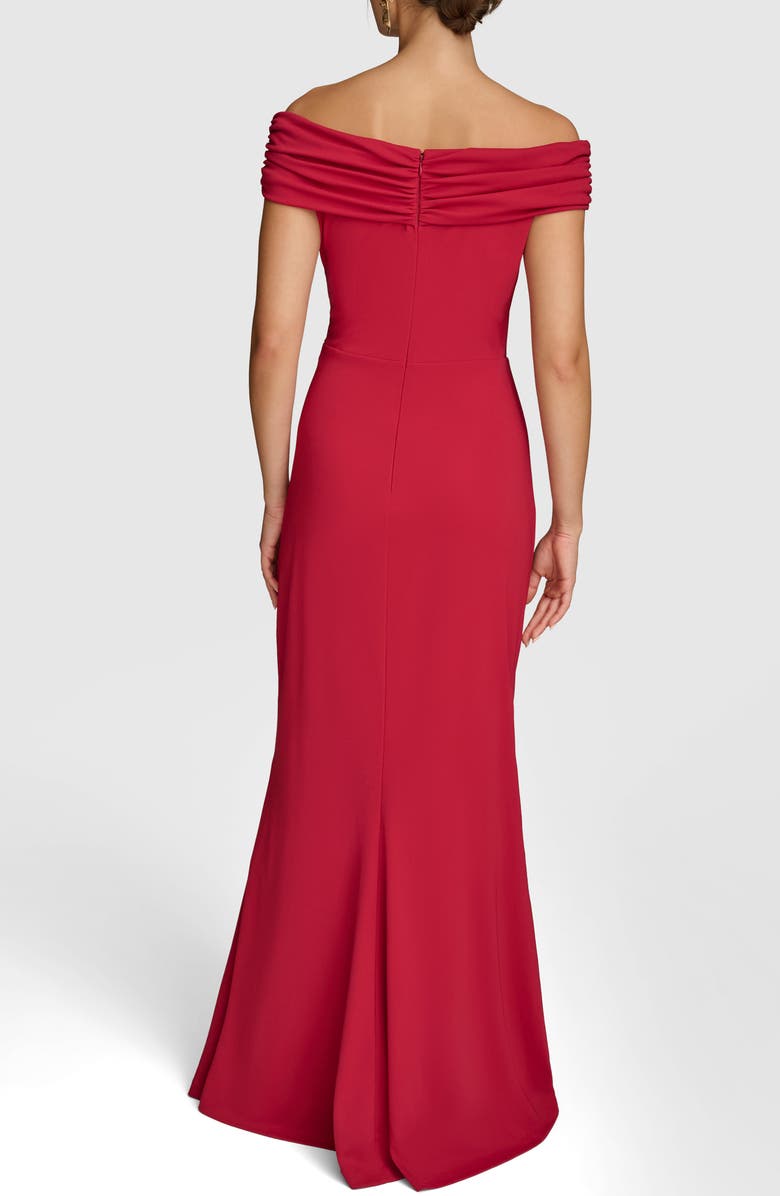 Donna Karan New York Ruffle Detail Off the Shoulder Gown, Alternate, color, 