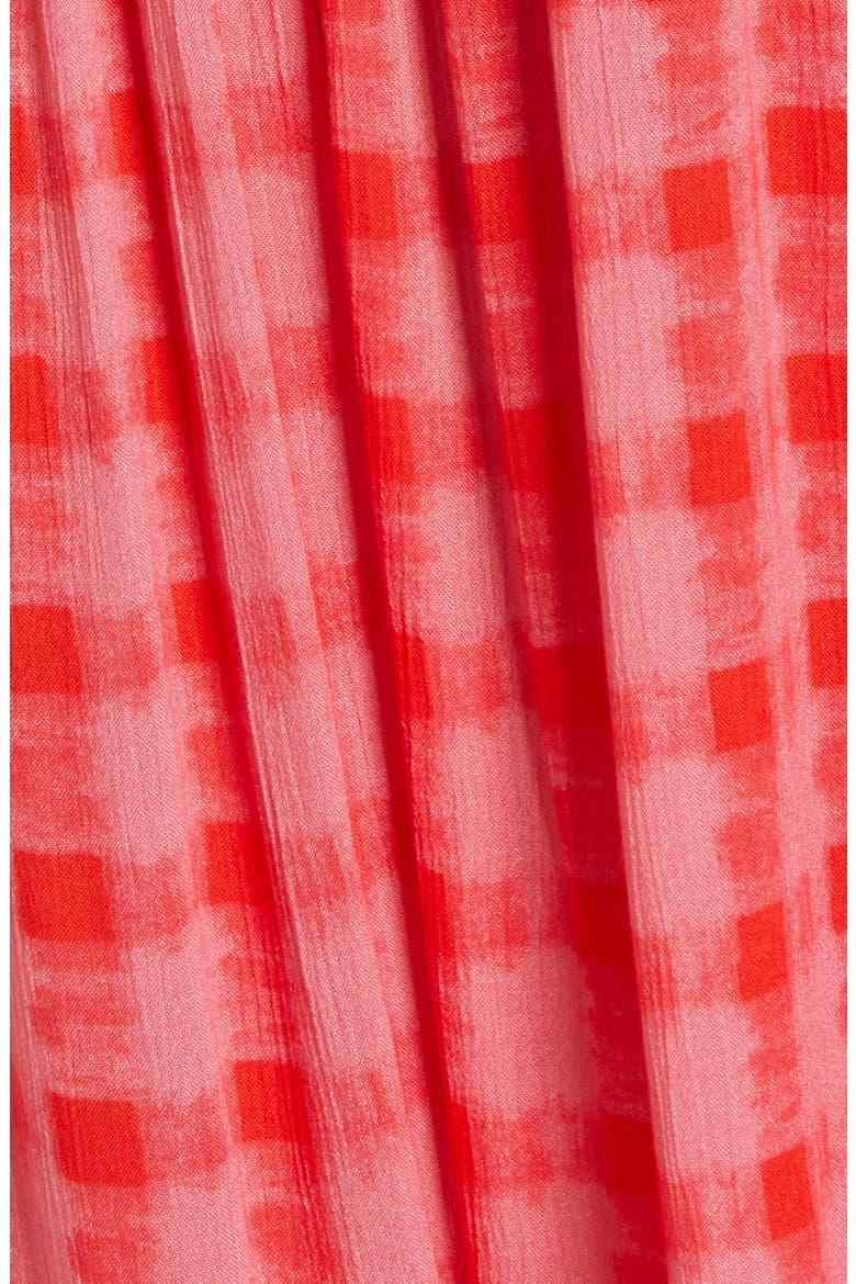 Karina Plaid Maxi Dress, Alternate, color, CORAL