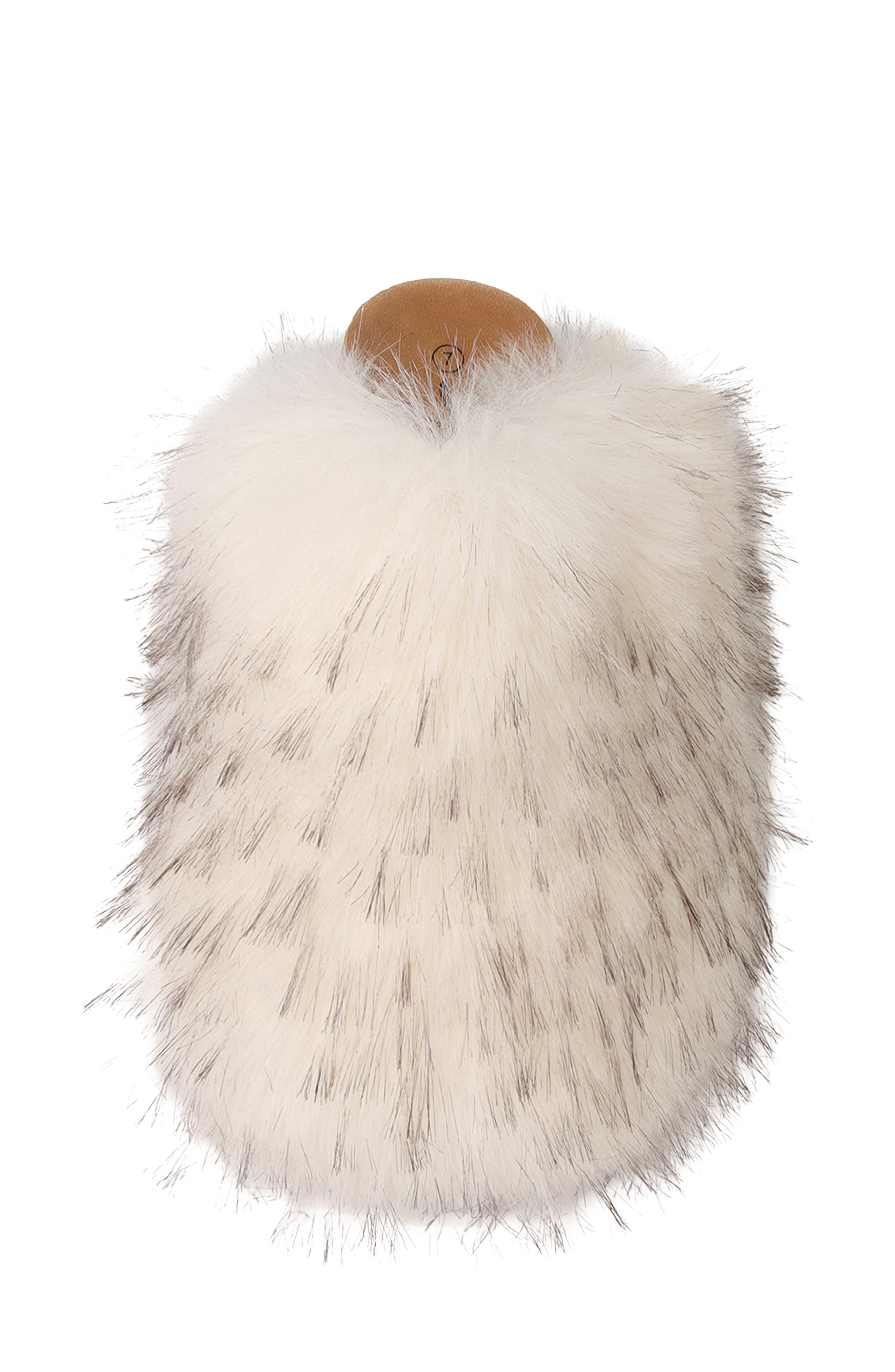 Gila Faux Fur Clog, Alternate, color, CREAM