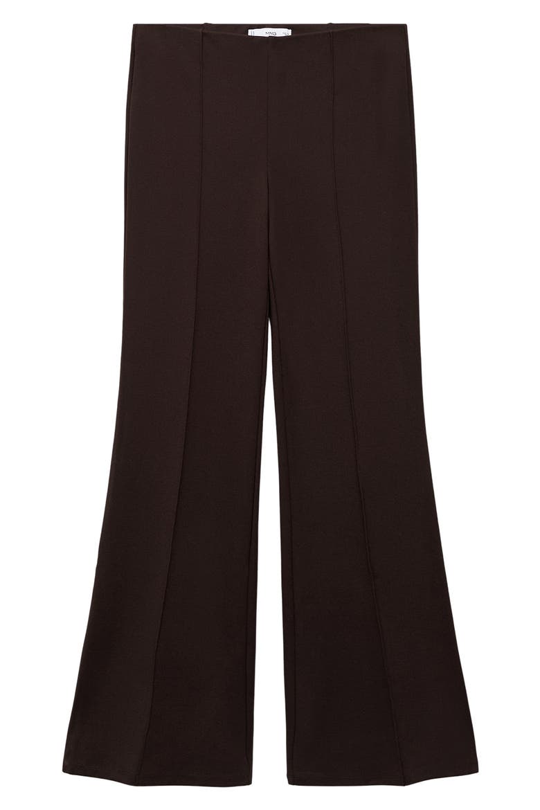 Seamed Detail Flare Leggings, Alternate, color, BROWN