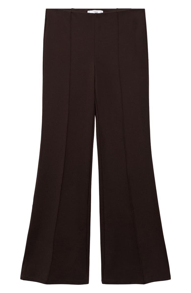 MANGO Seamed Detail Flare Leggings, Alternate, color, Brown