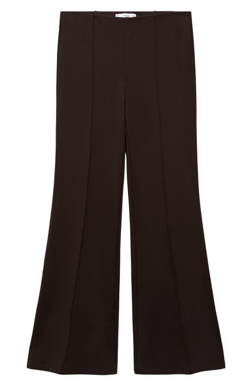Mango Seamed Detail Flare Leggings In Black