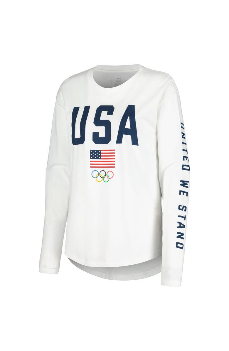 Outerstuff Women's White Team USA United We Stand Long Sleeve T-Shirt, Alternate, color, 
