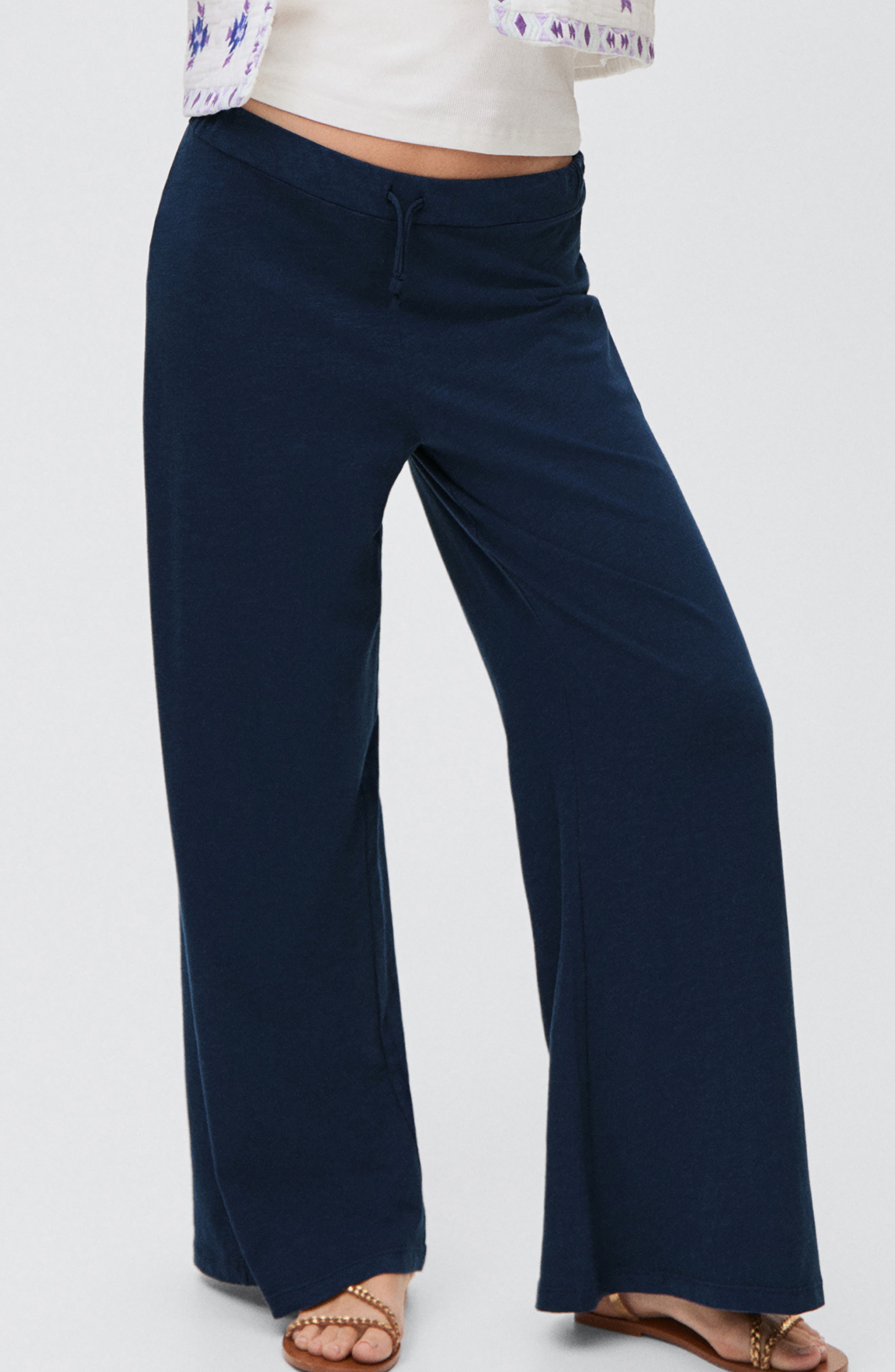 Cotton Wide Leg Pants - image 3