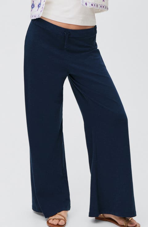 Cotton Wide Leg Pants