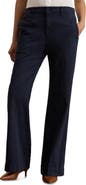Lauren Ralph Lauren Kendis Stretch Cotton Flare Leg Pants