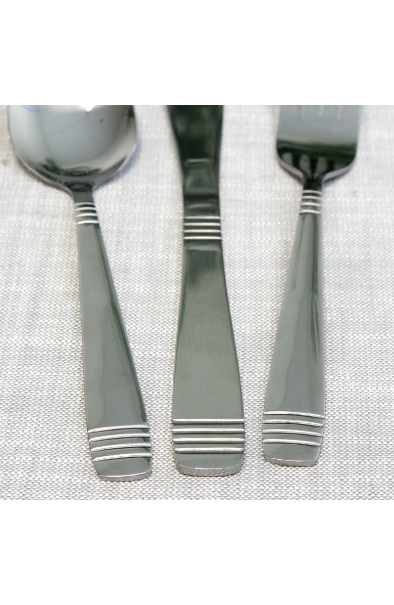 Gibson Home Palmore Plus 55 Piece Flatware Set, Alternate, color, Metallic Silver