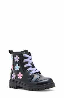 Steve Madden Kids' Fritz Floral Lace-Up Boot