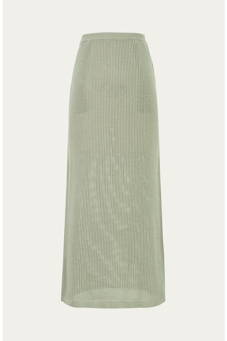 Marina Open Knit Skirt, Alternate, color, Light Sage