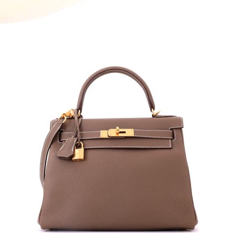 Kelly Handbag Grey Togo with Gold Hardware 28