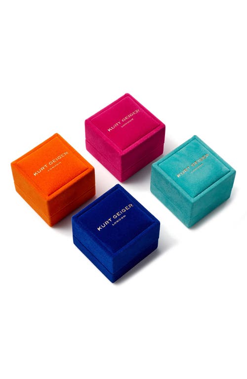 Kurt Geiger London Bow Crystal Cocktail Ring In Multi