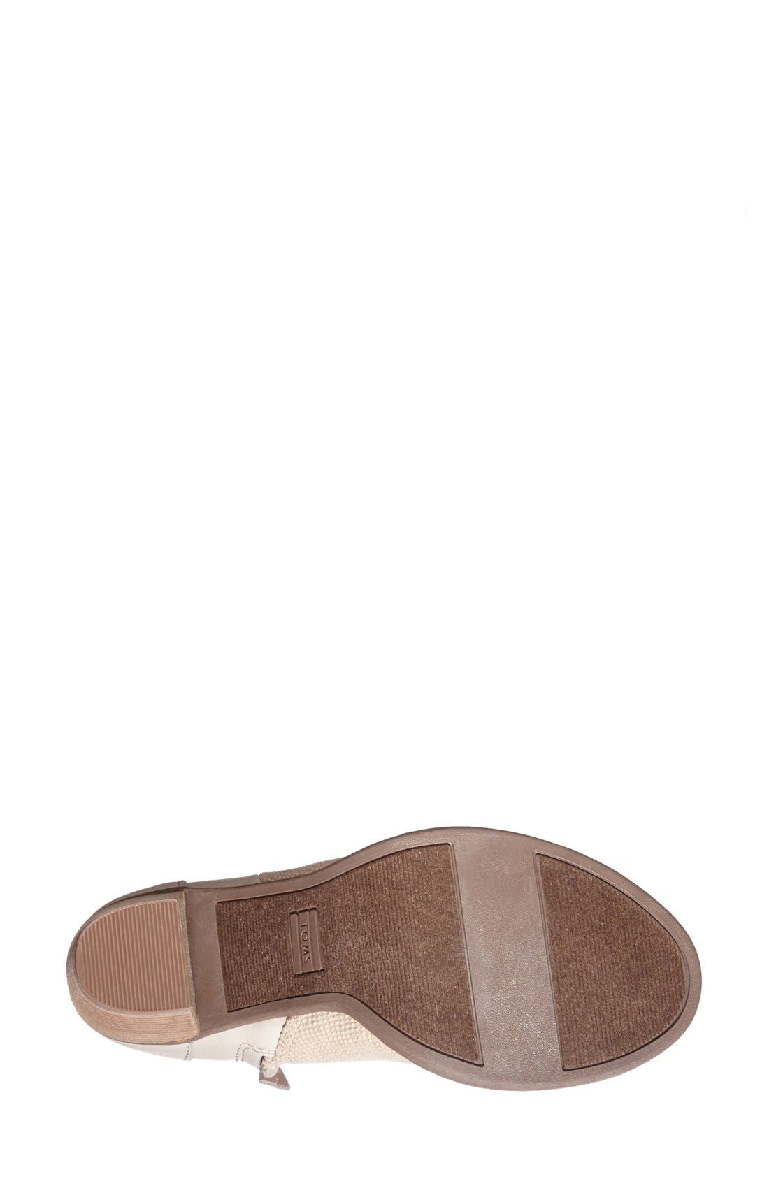 'Majorca' Canvas Bootie, Alternate, color, NATURAL
