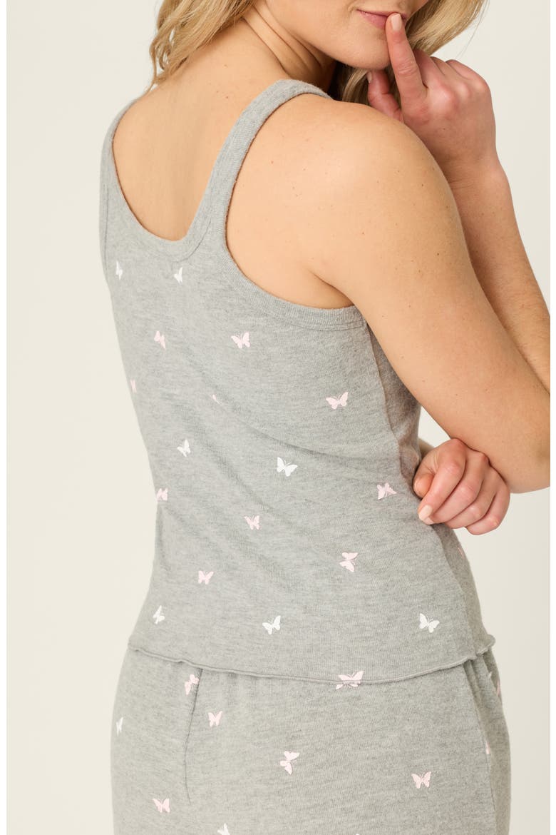 Peachy Mix & Match Tank Pajamas, Alternate, color, HEATHER GREY