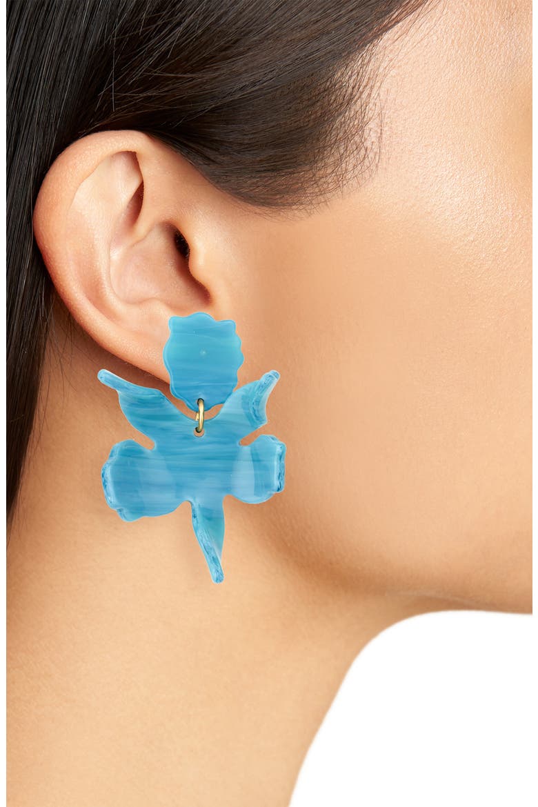 Small Lily Earrings, Alternate, color, TURQUOISE