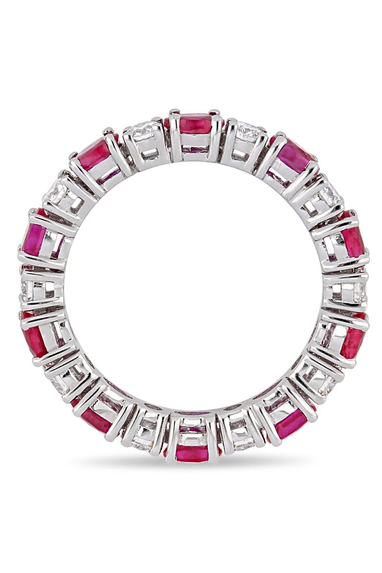 Ruby & Diamond Oval Eternity Ring 14k, Alternate, color, Ruby