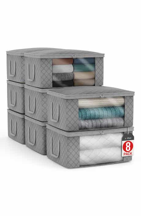8-Pack Medium Foldable Storage Bins
