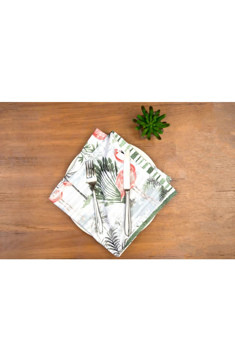 C&F Home Flamingo Breeze Set of 6 Cloth Napkins, Alternate, color, Pink