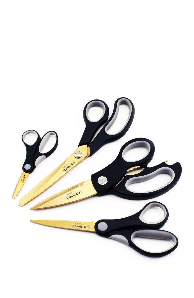 BergHOFF Studio Gold Scissors - Set of 4, Alternate, color, Gold