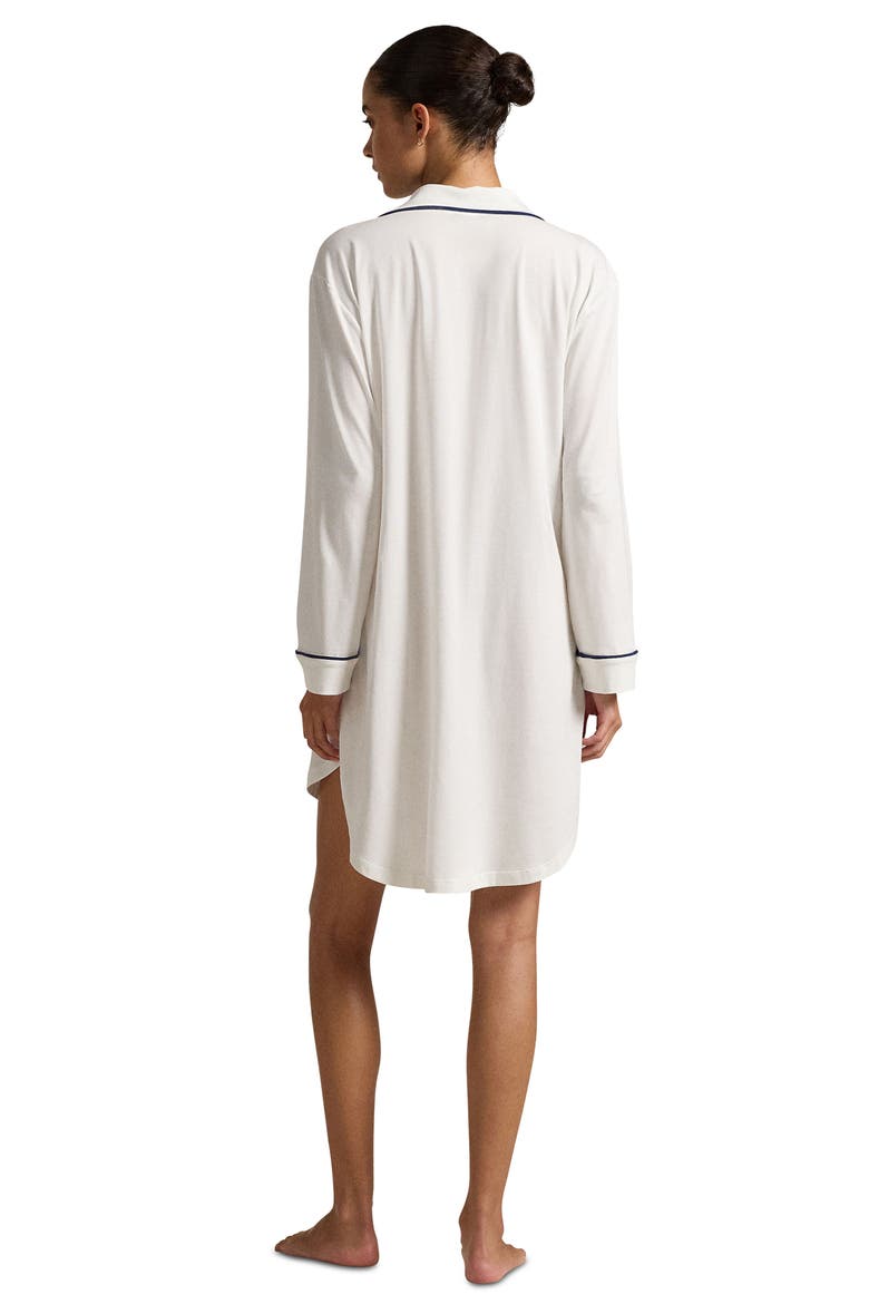 Cotton Blend Sleepshirt, Alternate, color, WHITE CLOUD