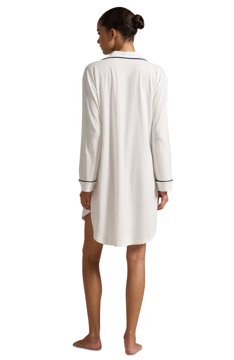 Polo Ralph Lauren Cotton Blend Sleepshirt, Alternate, color, White Cloud