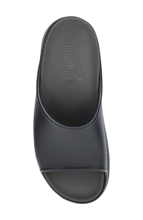 Dansko Devyn Recovery Slide Sandal In Black Molded