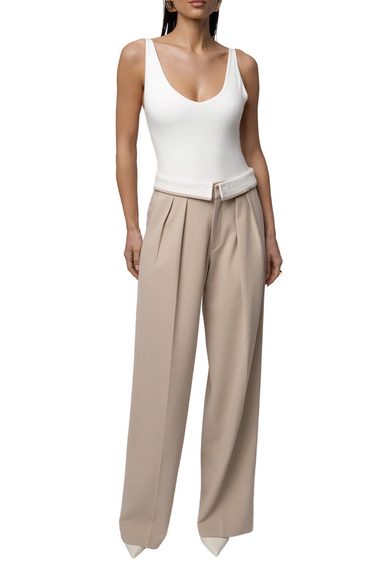 Beige Command Pleat Trouser, Alternate, color, Beige