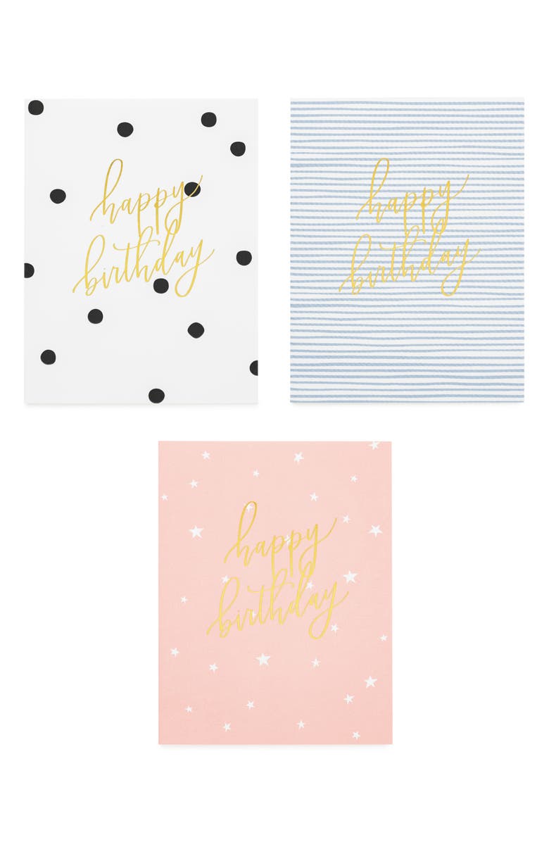 Sugar Paper Cards for Every Occasion Assorted Set of 12 Notecards & Envelopes, Alternate, color, White