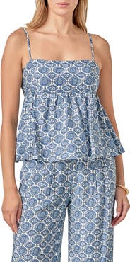 English Factory Allover Print Babydoll Top