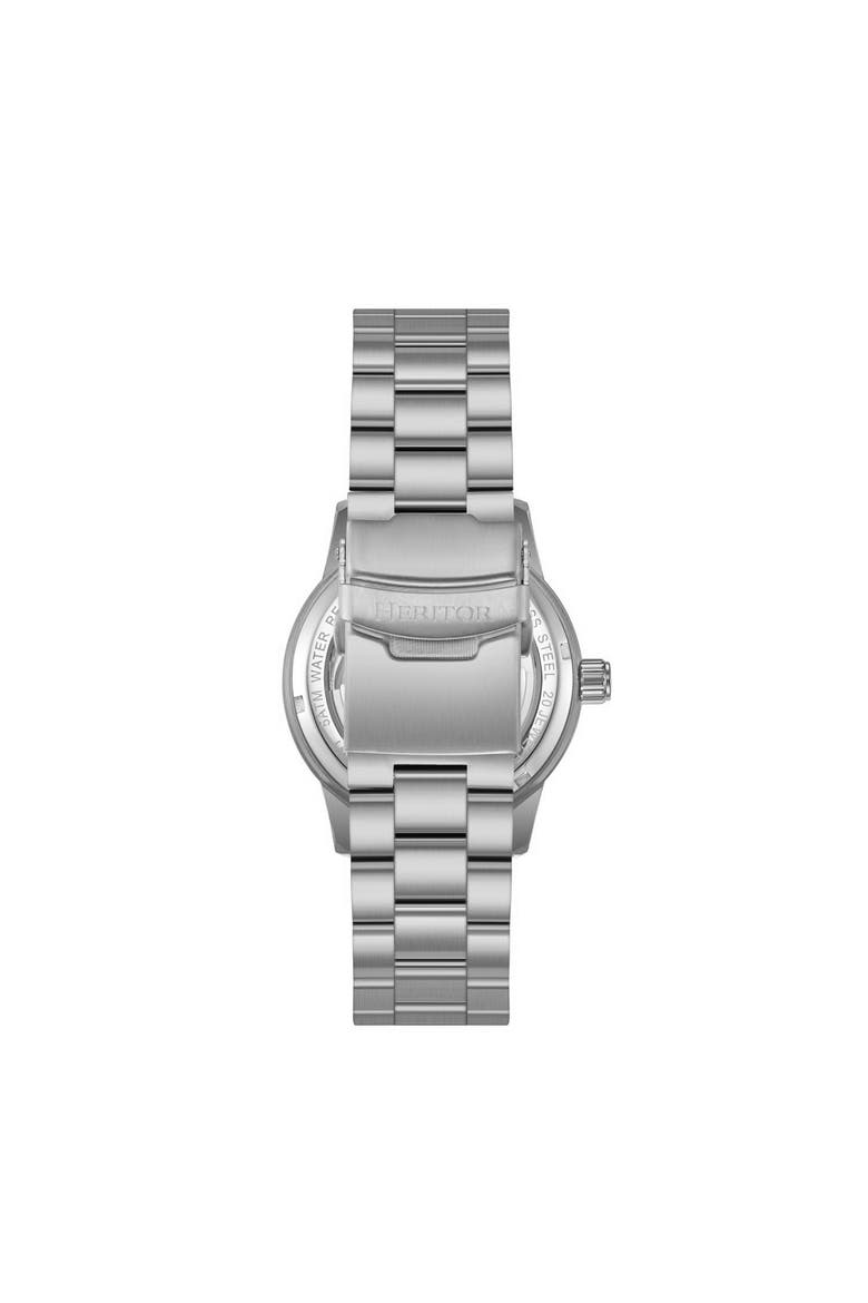 August Semi-Skeleton Automatic Watch, Alternate, color, Silver-Black