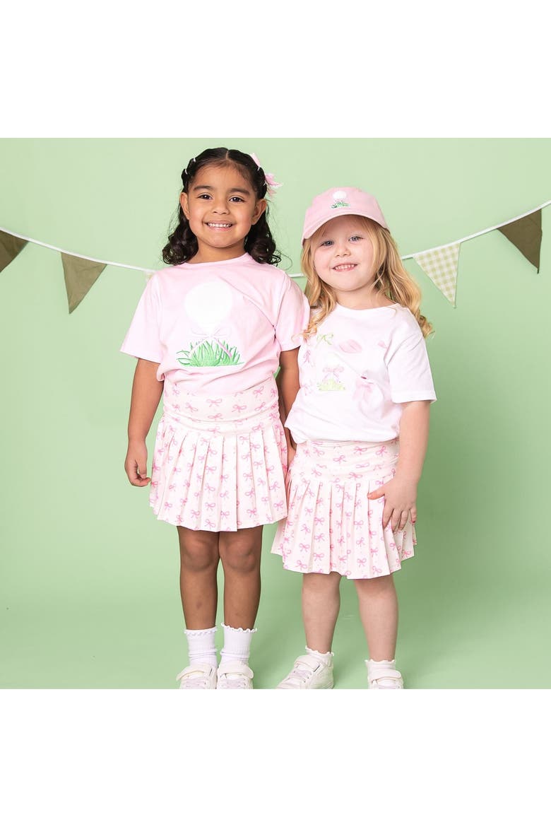 Golf Tee Bow Patch Short Sleeve T-Shirt, Alternate, color, Ballet Pink