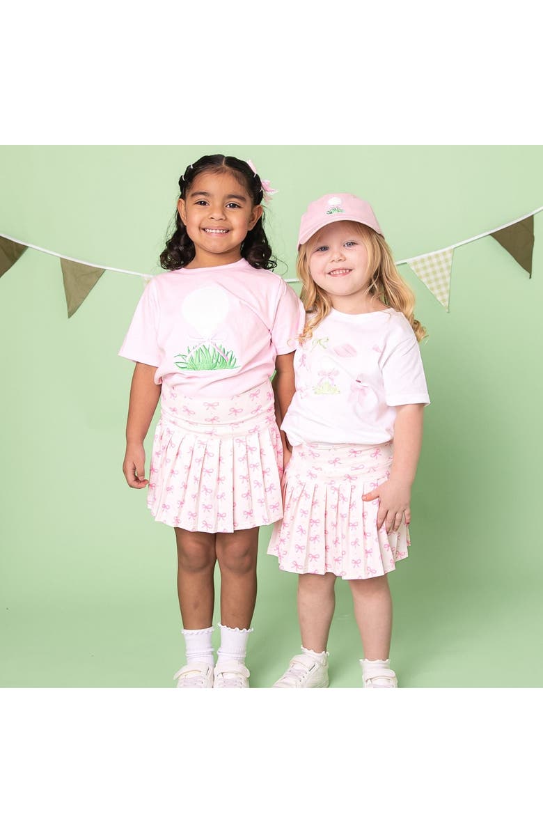 Sweet Wink Golf Tee Bow Patch Short Sleeve T-Shirt, Alternate, color, Ballet Pink