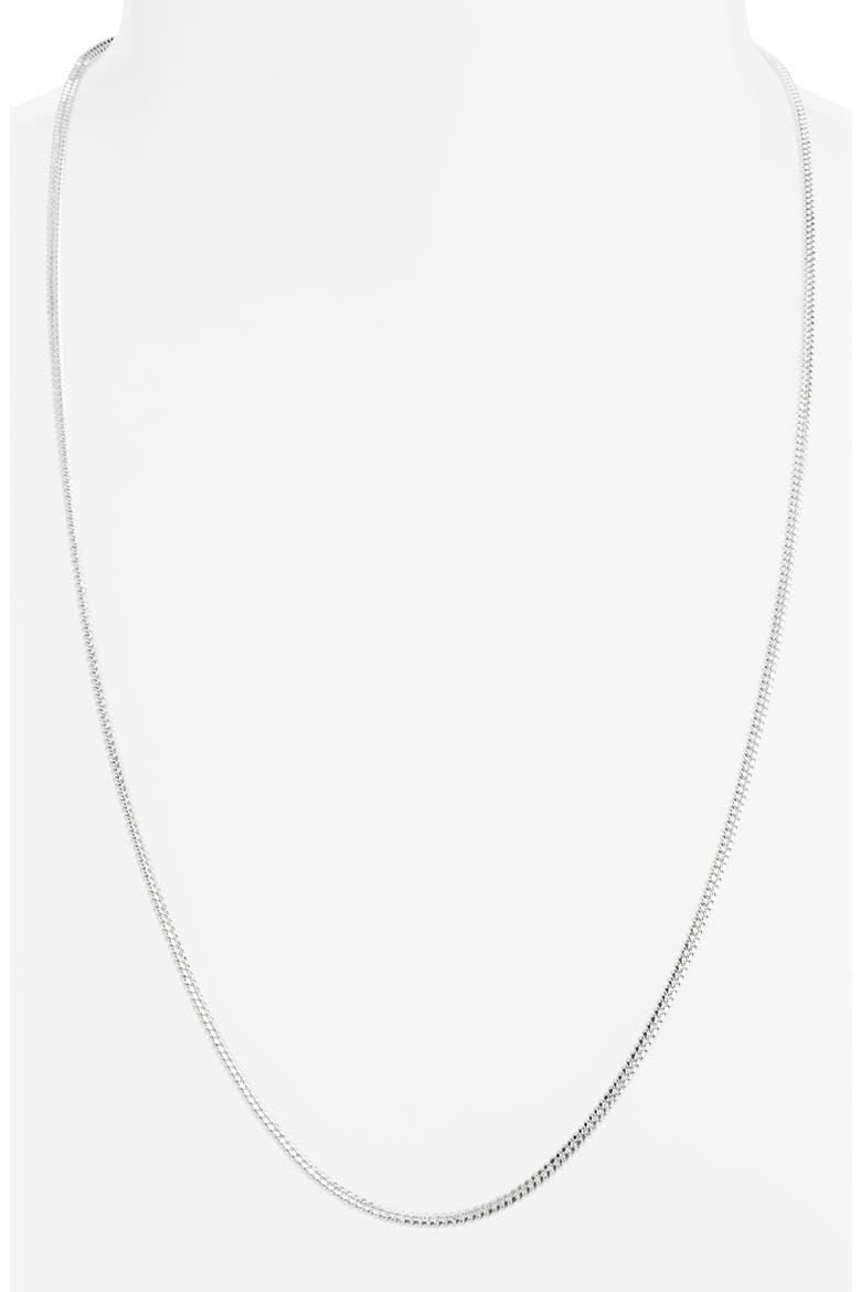 Curb Link Chain Necklace, Alternate, color, SILVER