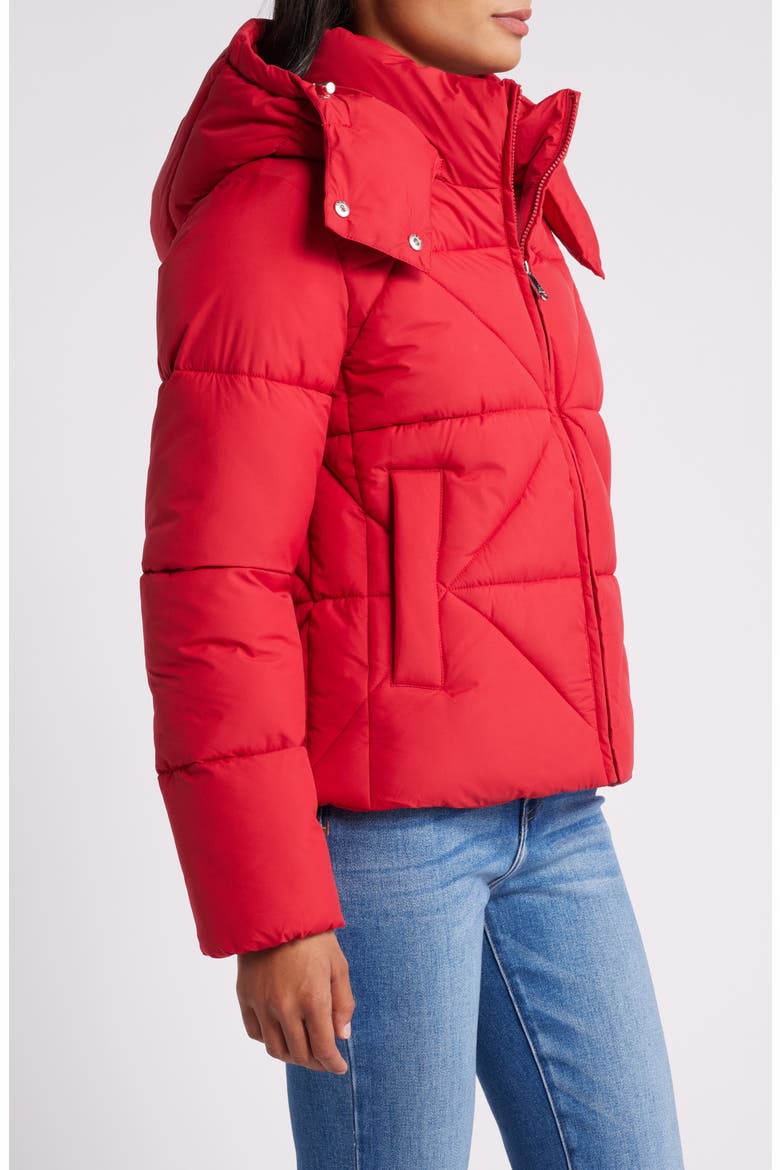 Crop Zip Puffer Jacket, Alternate, color, CRIMSON