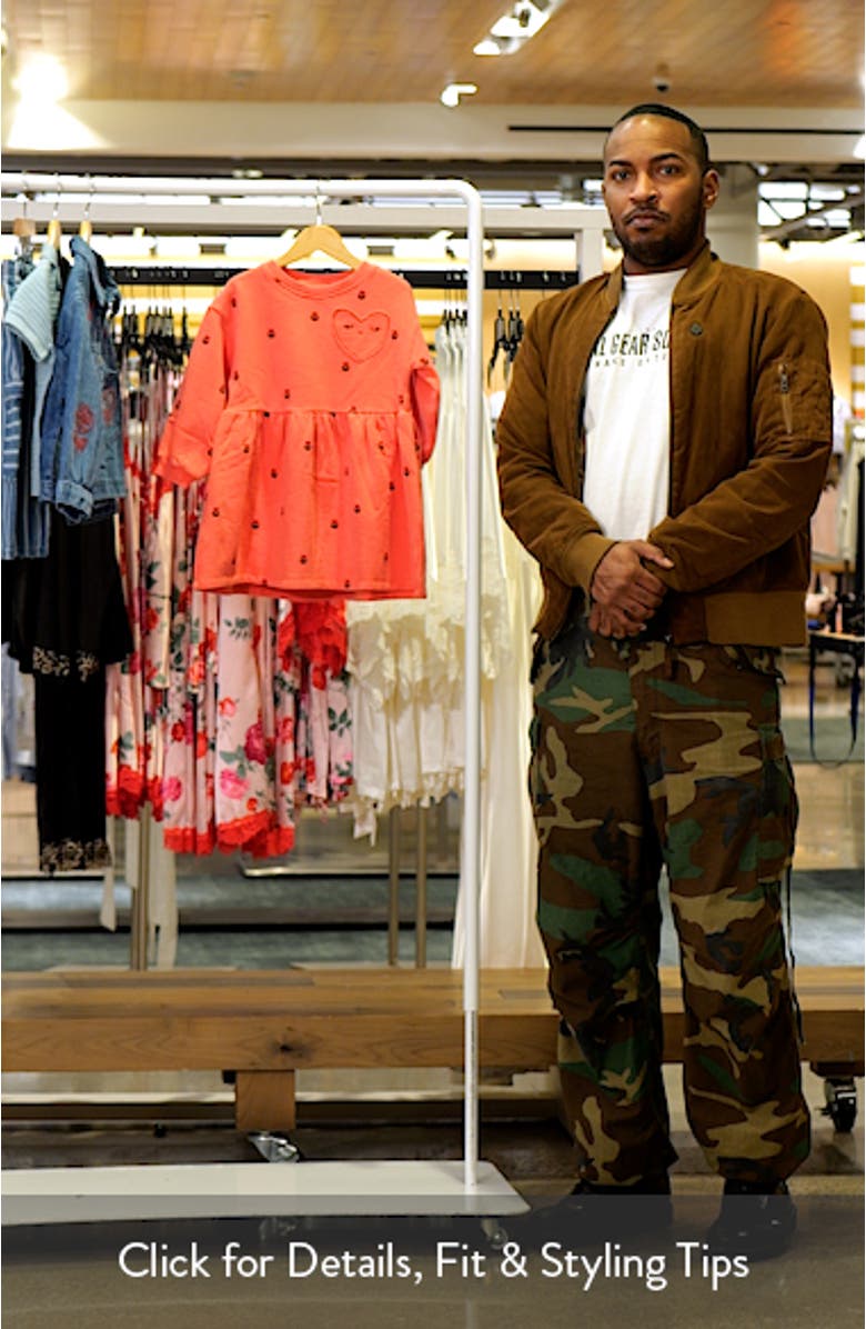 Kids' Heart Embossed Sweatshirt Dress, sales video thumbnail