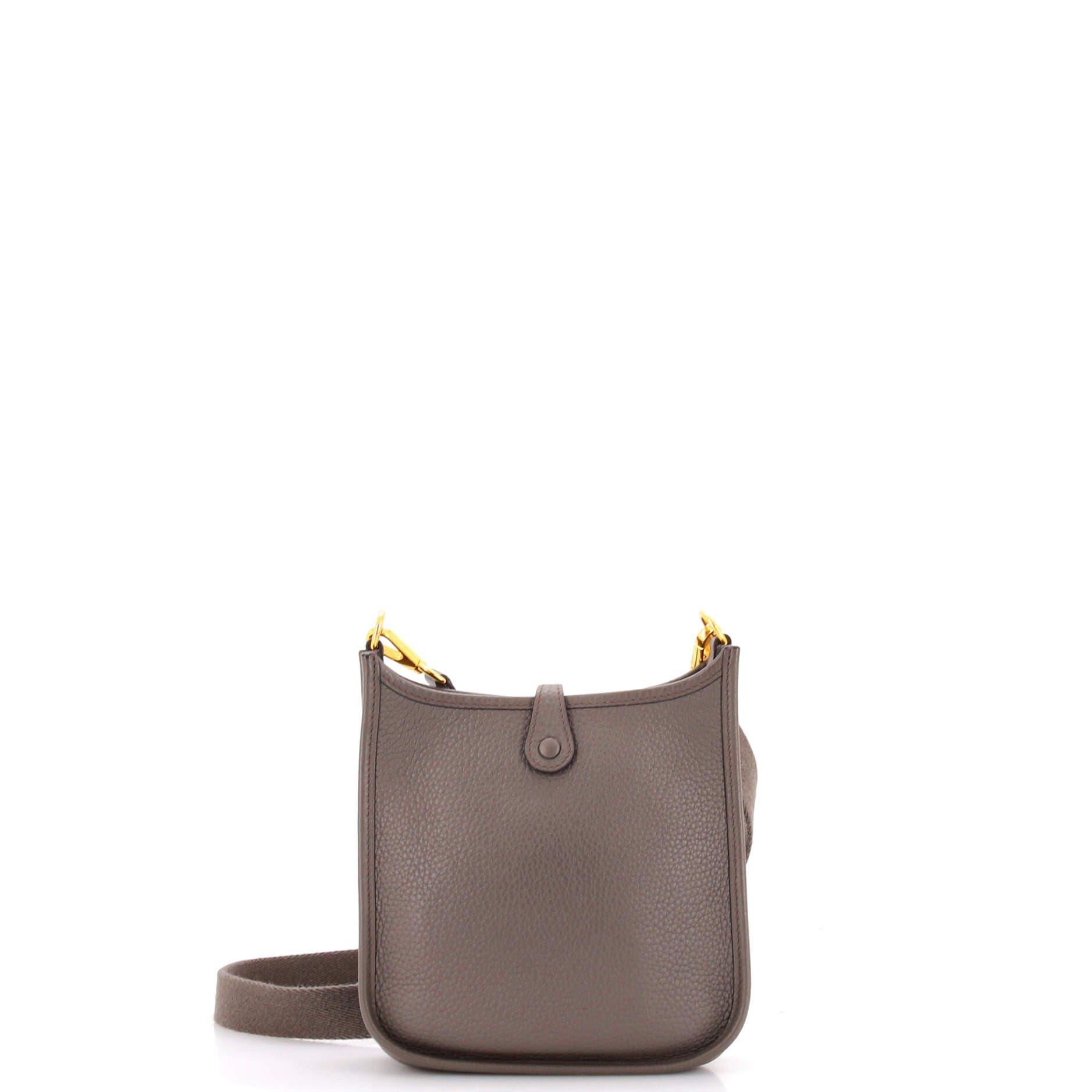 Pre-Owned Hermes Evelyne Bag Gen III Clemence TPM, Alternate, color, Etain