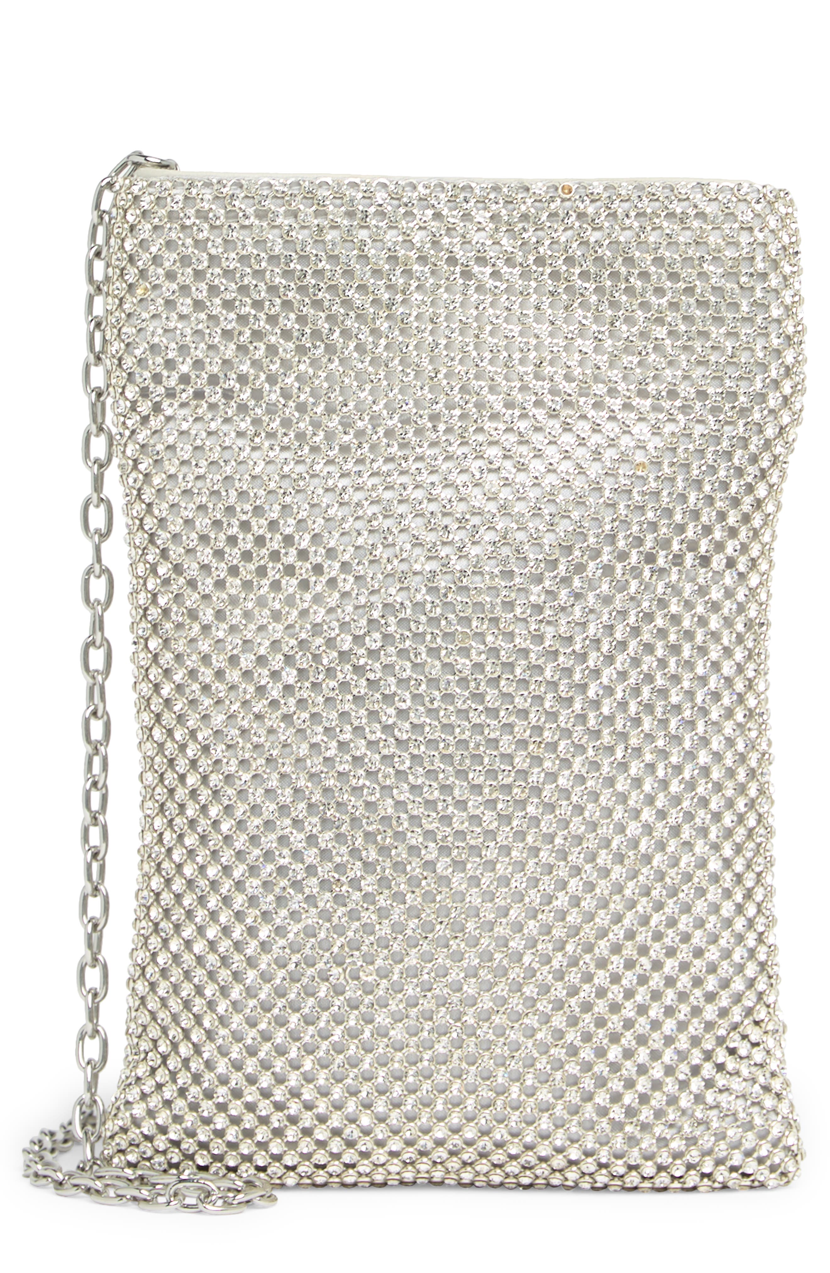 Whiting & Davis Crystal Cosmo Crossbody Bag, Main, color, 